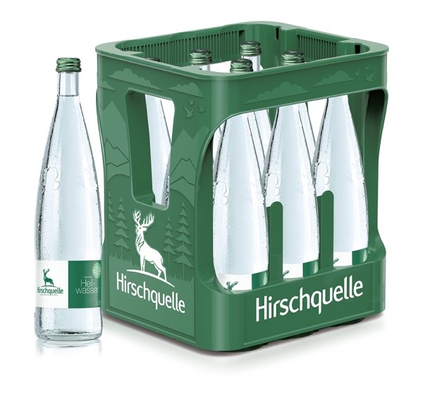 Hirschquelle Natürliches Heilwasser 9 x 0,75L Glasflasche Mehrwegpfand Originalkiste
