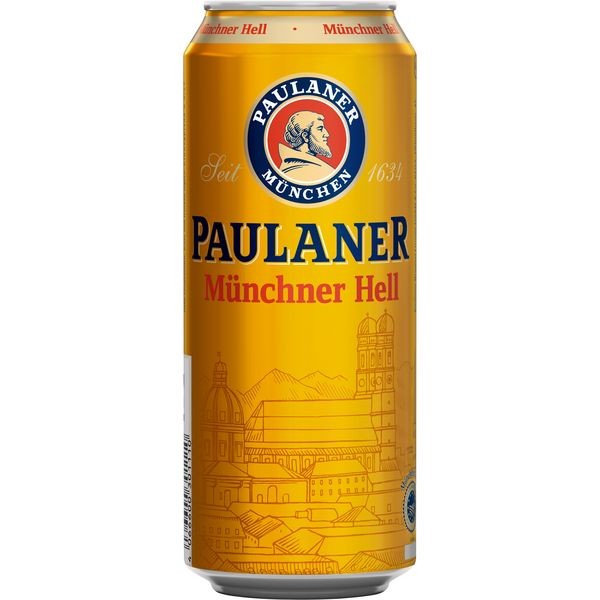 24 x Paulaner Münchner Hell 0,5L Dosen 4,9% vol EINWEG