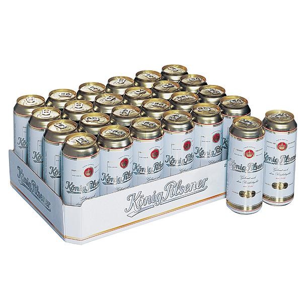 24 x 0,5L Dosen König Pilsener 4,9% Vol._EINWEG Reduziert MHD 20.8.25