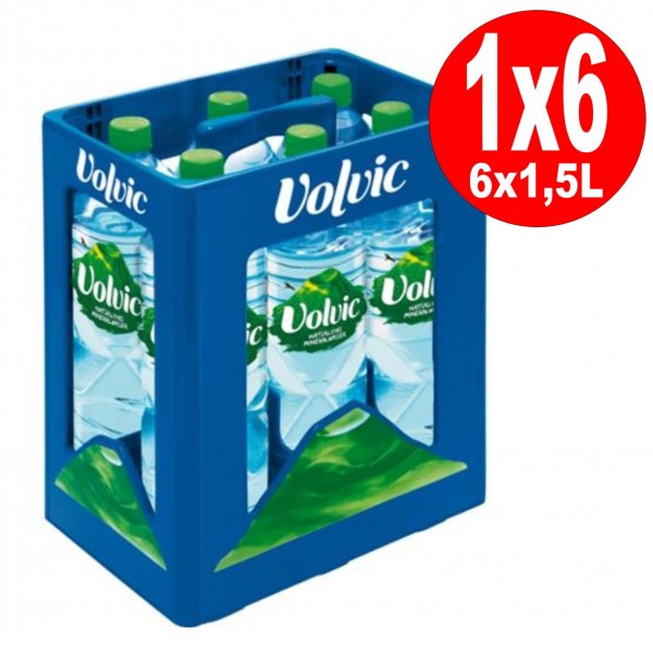 Volvic Naturelle 6x1,5 Liter Originalkiste inklusive 3 Euro Pfand MEHRWEG