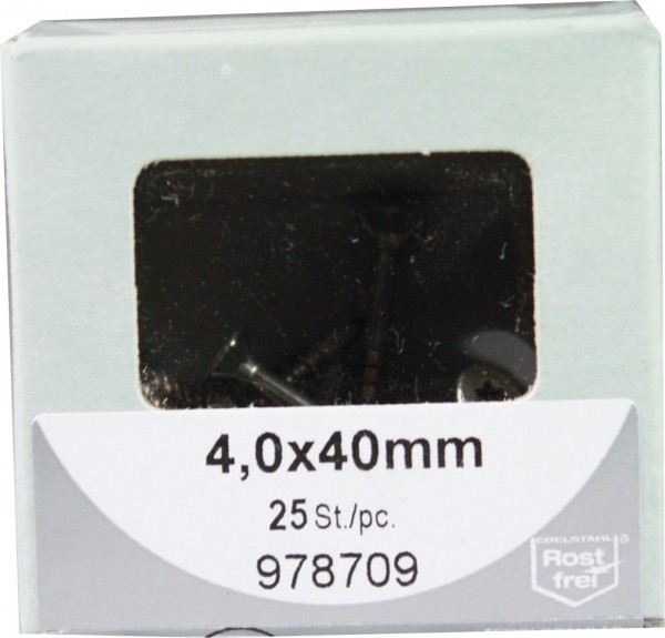 25 stk Spanplattenschrauben Torx mit Bohrsp. rostfrei 4,0x40mm