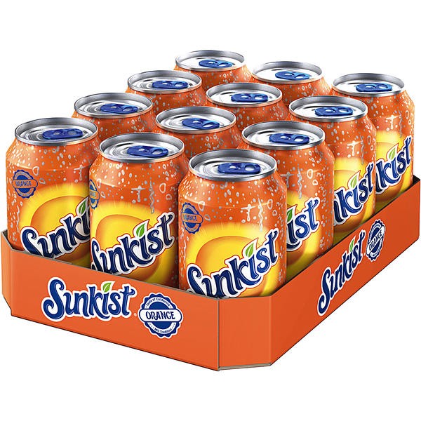 12 x Sunkist Orange Limonade 0,33L Dose EINWEG