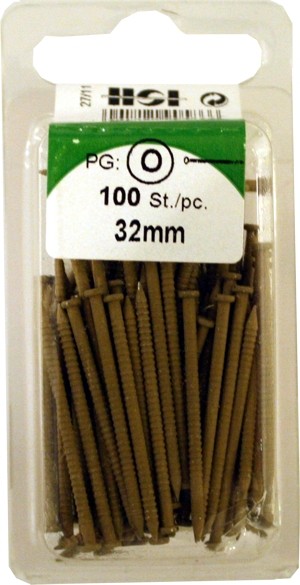 100 Stück Dekornägel hellbraun 32mm