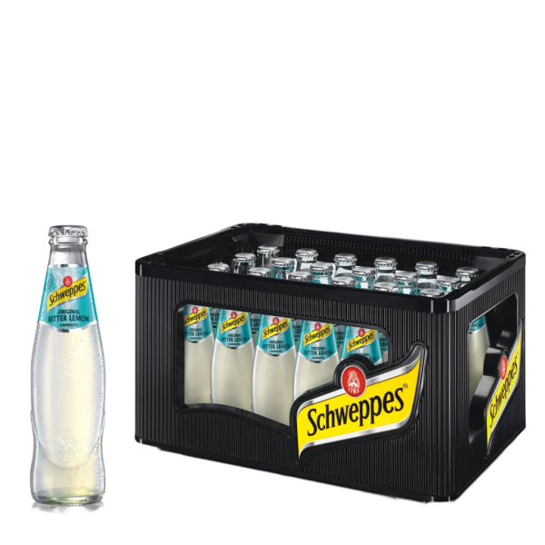 24 x Schweppes Original Bitterlemon 0,2L Glasflasche L Originalkiste MEHRWEG