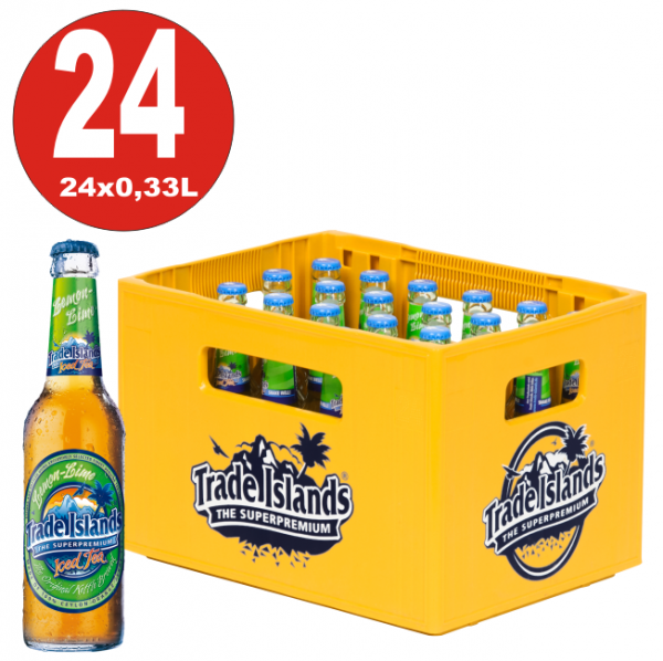 24 x Trade Islands Lemon Lime Premium Ice Tea 0,33L Glasflasche in Originalkiste MEHRWEG Eistee