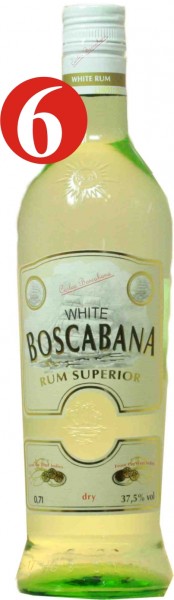 6 x Boscabana Weisser Rum 37,5% Vol.