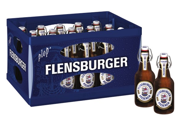 20 x Flensburger Pilsener 0,33l, Bügelflasche 4,8 % vol Originalkiste MEHRWEG